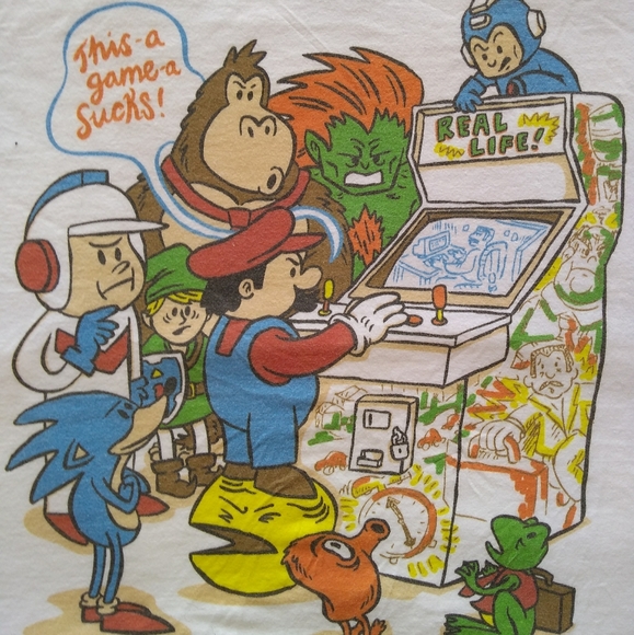 Threadless Real Life Video Game t-shirt men's L - Picture 2 of 4